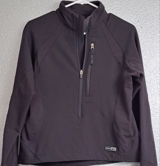 Rei Black 1/2 Zip Pullover   Jacket  Size S - Picture 2 of 5